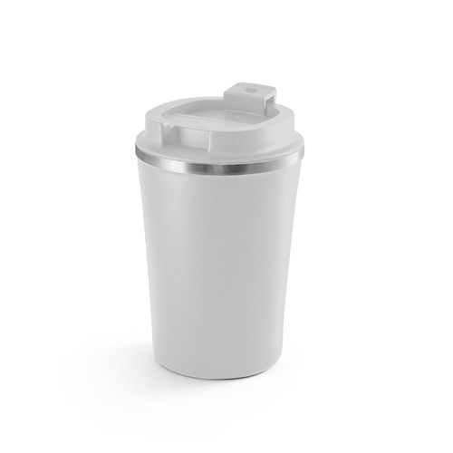 gris claro PHELPS CERAMIC. Taza de viaje de acero inoxidable con acabado interior de cerámica de 470 ml