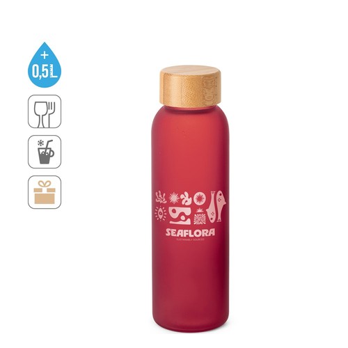LILLARD GLASS. BOTELLA DE VIDRIO ESMERILADO DE 520 ML
