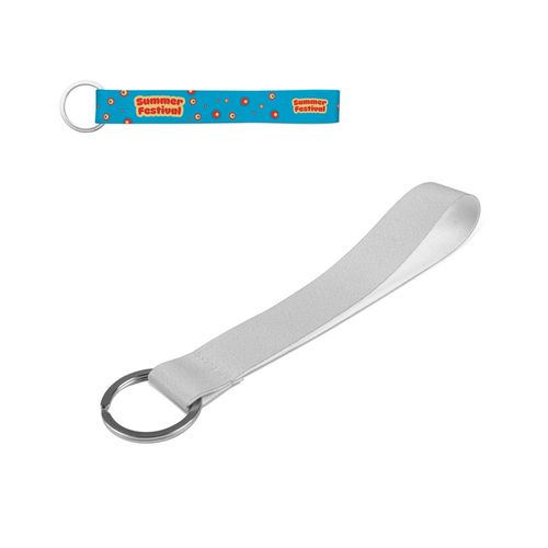 TELFORD. Lanyard courte en polyester pour sublimation avec anneau - 1