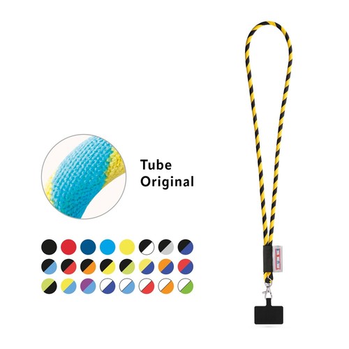 GOSPORT. SET Lanyard TUBE Long (Ø 7 mm) avec mousqueton à déclenchement de 9 mm et support pour téléphone portable - 1
