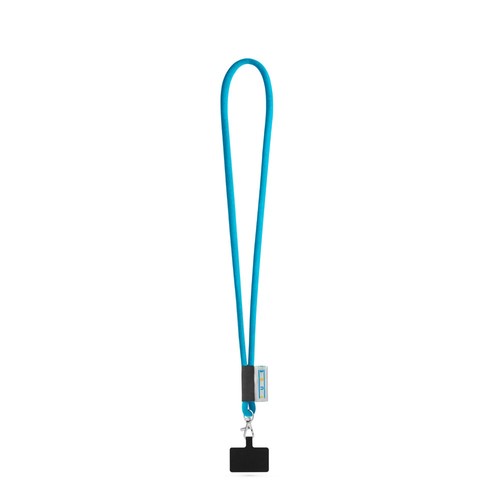 azul claro GOSPORT. SET Lanyard TUBE Long (Ø 7 mm) con mosquetón de gatillo de 9 mm y soporte para teléfono móvil