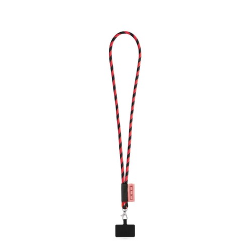 negro/rojo GOSPORT. SET Lanyard TUBE Long (Ø 7 mm) con mosquetón de gatillo de 9 mm y soporte para teléfono móvil