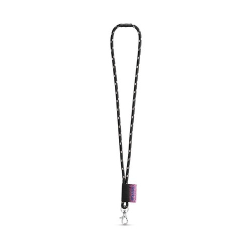 negro/blanco MANSFIELD. SET Cordón NAUTIC Largo (Ø 7 mm) con mosquetón de gatillo de 9 mm y cierre de seguridad de Ø 7 mm