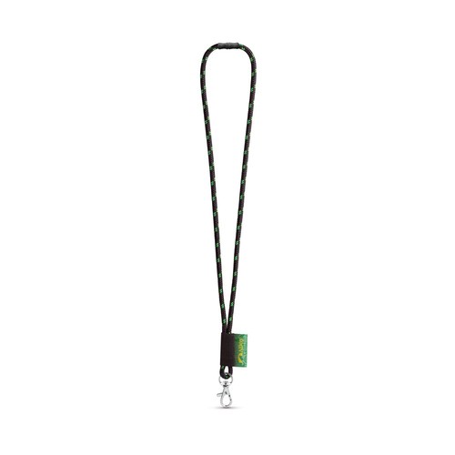 negro/verde MANSFIELD. SET Cordón NAUTIC Largo (Ø 7 mm) con mosquetón de gatillo de 9 mm y cierre de seguridad de Ø 7 mm