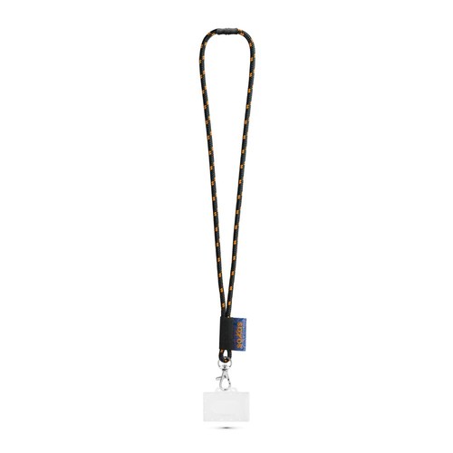 BRIDPORT. SET Cordón NAUTIC Largo (Ø 7 mm) con mosquetón de gatillo de 9 mm, cierre de seguridad de Ø 7 mm y porta credencial/tarjeta rígido de 91 x 68 mm