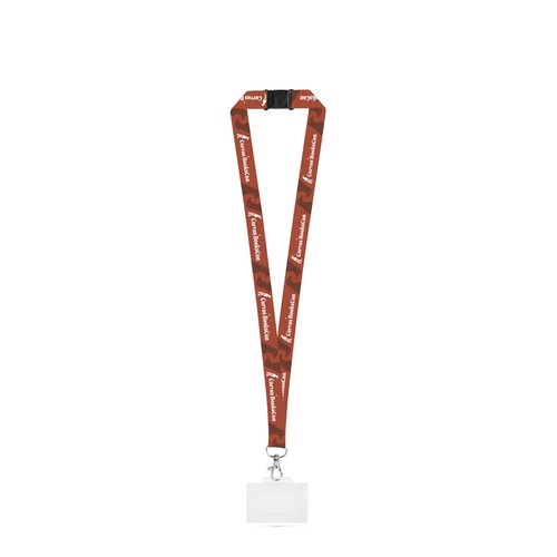 BARNSLEY. Lanière SET SUBLIMATION Long II (20 mm) en polyester recyclé (100 % rPET) avec mousqueton de 20 mm, fermoir de sécurité et porte-badge/carte rigide 91 x 68 mm - 2