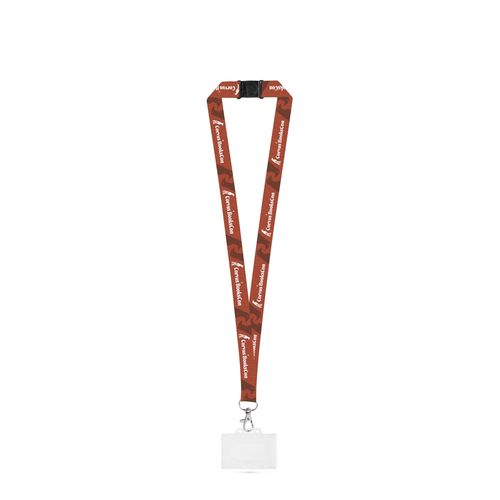 BARNSLEY. Lanyard de sublimation en polyester recyclé (100% rPET) avec mousqueton, fermoir de sécurité et support rigide pour carte - 2