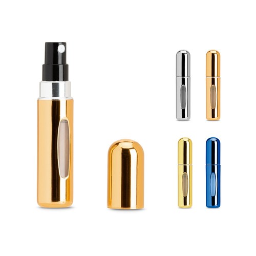 LINDEN. Atomizador de perfume de aluminio recargable diseñado para una fácil recarga, Merchandising, artículos personalizados para tu promoción de marca