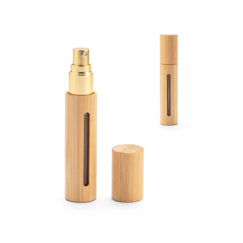 REESE. Atomizador de perfume recargable con carcasa de bambú natural, Merchandising, artículos personalizados para tu promoción de marca