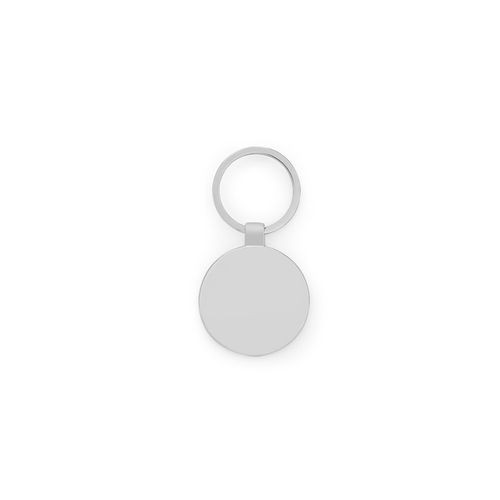 GASTON ROUND. Porte-clés rond en zinc et bambou - 4