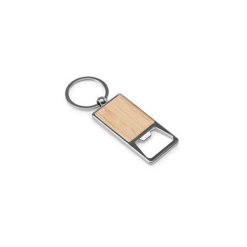 SYLVESTER. Porte-clés rectangulaire en fer avec décapsuleur - 2