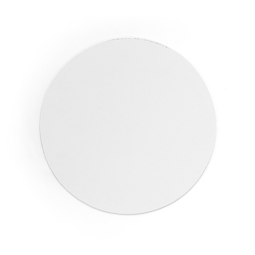 white BLAIR ROUND. Alfombrilla de ratón redonda con base de goma