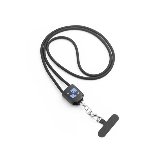 ZEWAIL. CORDÓN CON SOPORTE PARA SMARTPHONE INCLUIDO, CABLE USB-C Y VARIOS ADAPTADORES EN ABS RECICLADO Y TPE RECICLADO