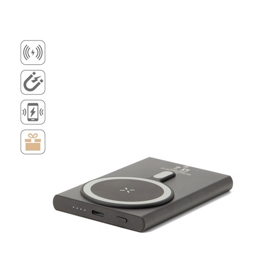 WRIGHT 5. POWER BANK MAGNÉTICO CON CARGA ULTRARRÁPIDA EN ALUMINIO RECICLADO Y ABS RECICLADO 5'000 MAH