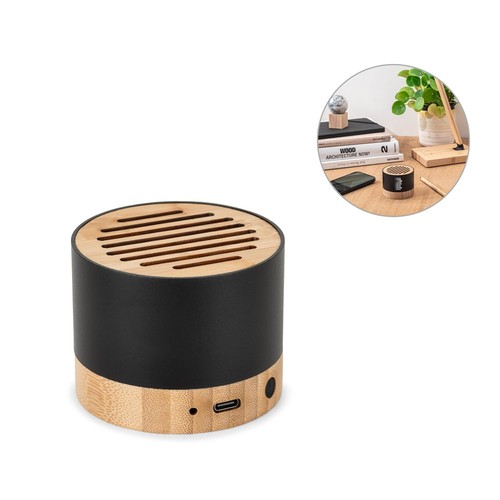 FERDINAND. Altavoz portátil fabricado en aluminio reciclado (100% rAL) con 3 horas de duración de batería, Merchandising, artículos personalizados para tu promoción de marca