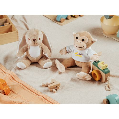 BUGS. Peluche en polyester en forme de lapin, avec son propre tissu pour la personnalisation - 5