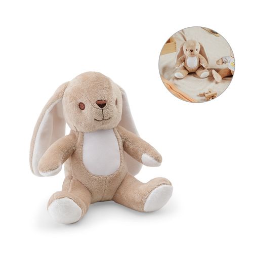BUGS. Peluche en polyester en forme de lapin, avec son propre tissu pour la personnalisation - 1
