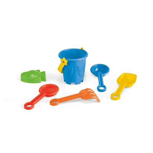 azul claro VALLARTA. Cubo de playa PP con 5 accesorios