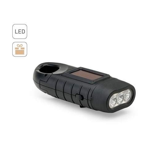 SOLARKY. LINTERNA COMPACTA DE ABS 0'5 W CON 3 LED BLANCOS Y 90 LÚMENES
