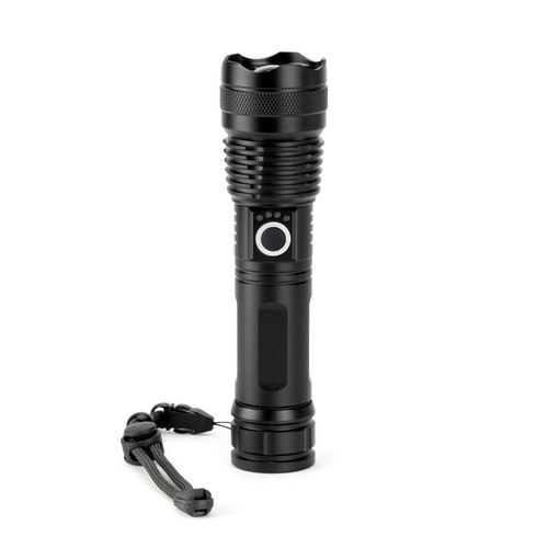 black YVIAN. Linterna recargable de 10 W fabricada con aluminio (100% rAL)
