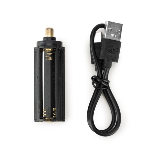 black YVIAN. Linterna recargable de 10 W fabricada con aluminio (100% rAL)