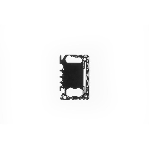 black PEEBLES. Tarjeta multifunción de acero inoxidable con 20 funciones