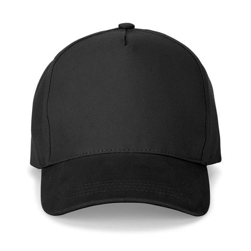 black ASHTON. Gorra 100% algodón (260 g/m²) con 5 paneles