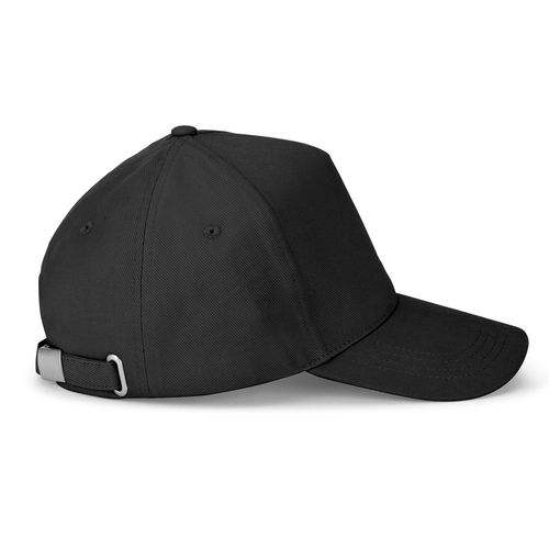 black ASHTON. Gorra 100% algodón (260 g/m²) con 5 paneles