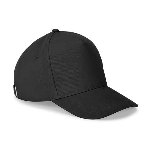 black ASHTON. Gorra 100% algodón (260 g/m²) con 5 paneles