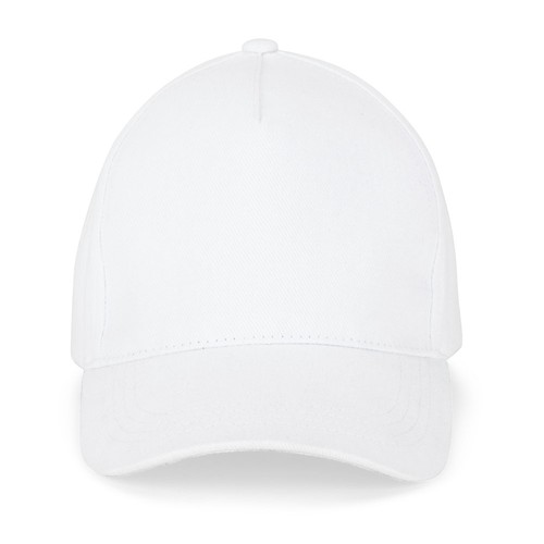 white ASHTON. Gorra 100% algodón (260 g/m²) con 5 paneles