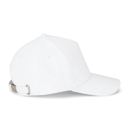 white ASHTON. Gorra 100% algodón (260 g/m²) con 5 paneles