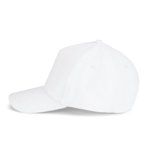 white ASHTON. Gorra 100% algodón (260 g/m²) con 5 paneles