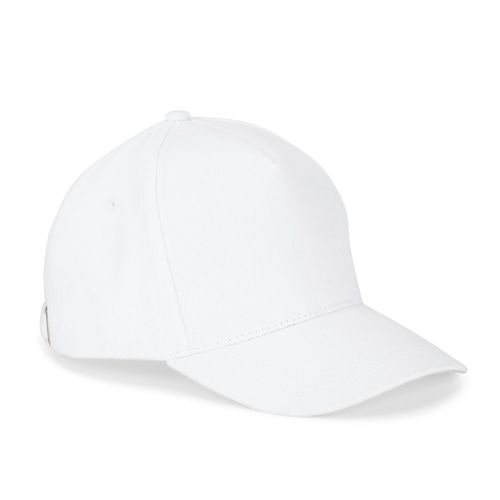 white ASHTON. Gorra 100% algodón (260 g/m²) con 5 paneles
