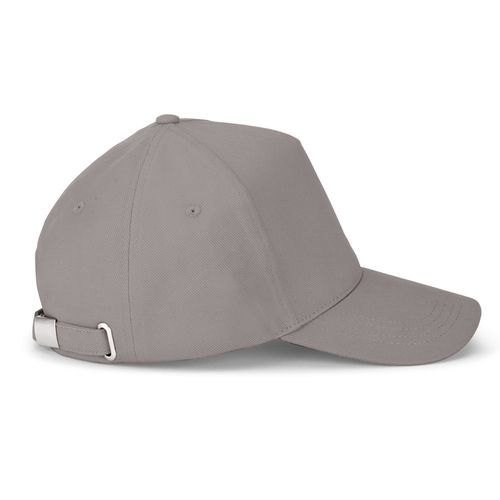 gris claro ASHTON. Gorra 100% algodón (260 g/m²) con 5 paneles