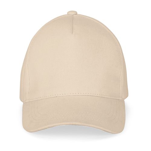 beis ASHTON. Gorra 100% algodón (260 g/m²) con 5 paneles