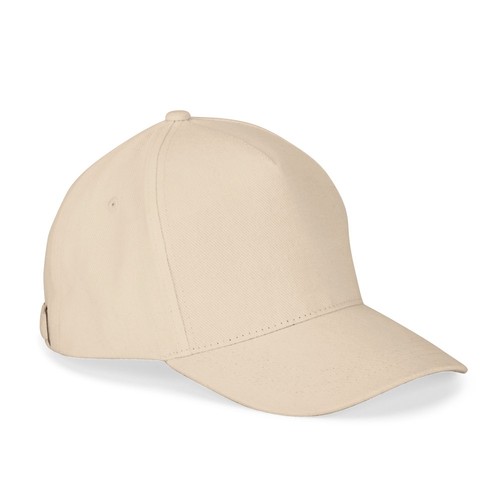 beis ASHTON. Gorra 100% algodón (260 g/m²) con 5 paneles