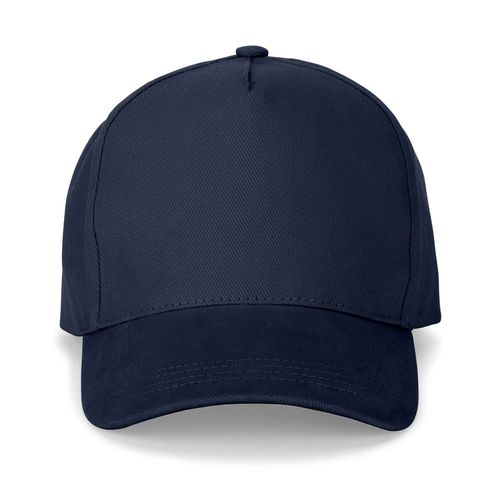 azul marino ASHTON. Gorra 100% algodón (260 g/m²) con 5 paneles