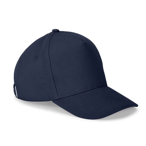 azul marino ASHTON. Gorra 100% algodón (260 g/m²) con 5 paneles