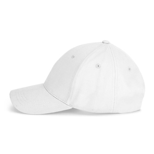 white NATHAN. Gorra 100% algodón (260 g/m²) con 6 paneles
