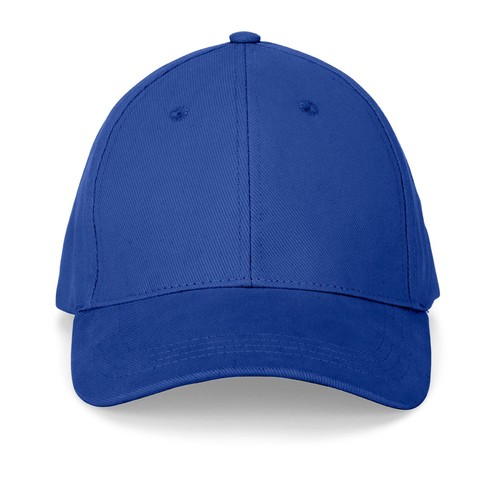 azulón NATHAN. Gorra 100% algodón (260 g/m²) con 6 paneles