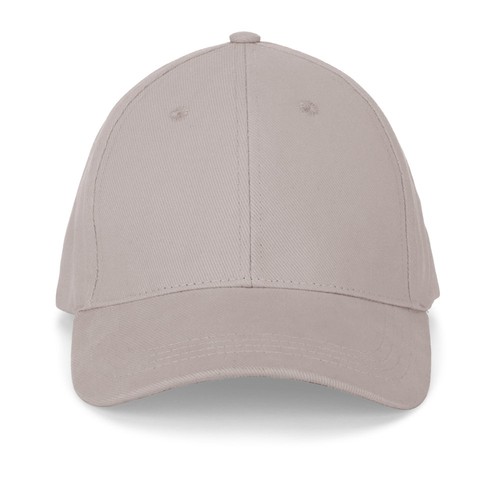 gris claro NATHAN. Gorra 100% algodón (260 g/m²) con 6 paneles