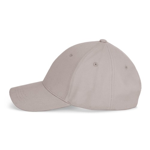gris claro NATHAN. Gorra 100% algodón (260 g/m²) con 6 paneles