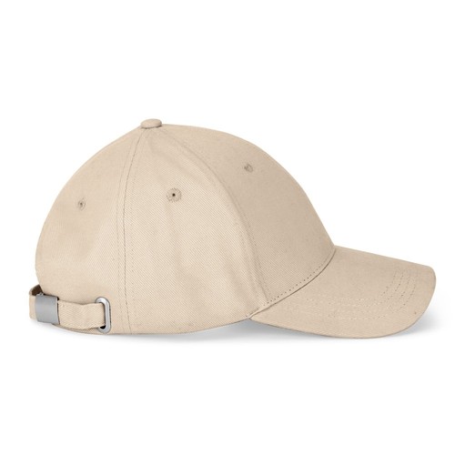 beis NATHAN. Gorra 100% algodón (260 g/m²) con 6 paneles