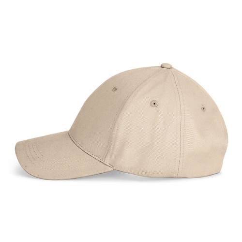 beis NATHAN. Gorra 100% algodón (260 g/m²) con 6 paneles