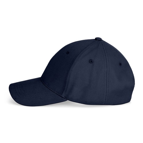 azul marino NATHAN. Gorra 100% algodón (260 g/m²) con 6 paneles