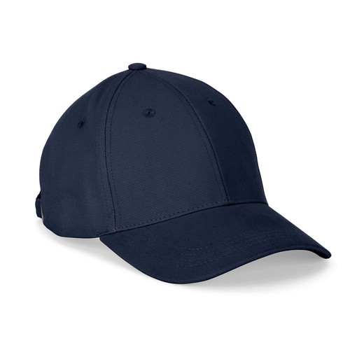 azul marino NATHAN. Gorra 100% algodón (260 g/m²) con 6 paneles