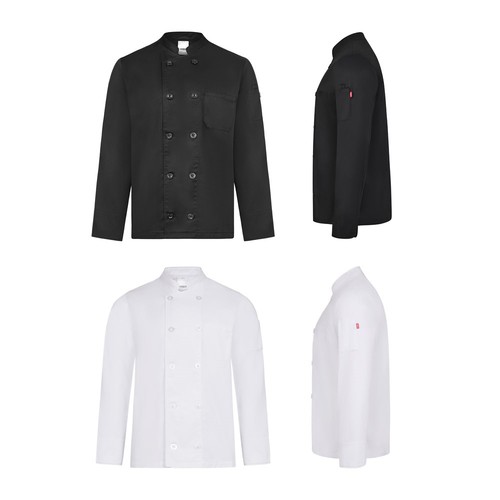 VL BACO. Veste de cuisine à manches longues (190 g/m²), Objet Publicitaire personnalisé & Goodies, Objet-Promo