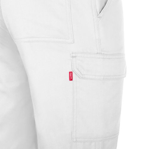 white VL HERMES. Pantalón de sarga multibolsillos (190 g/m²)