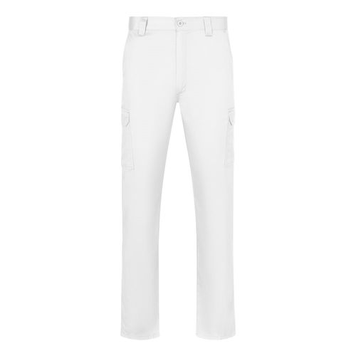 white VL HERMES. Pantalón de sarga multibolsillos (190 g/m²)