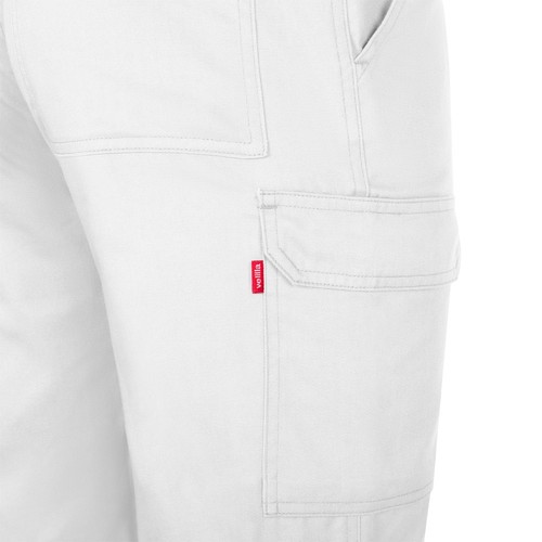 white VL HERMES. Pantalón de sarga multibolsillos (190 g/m²)